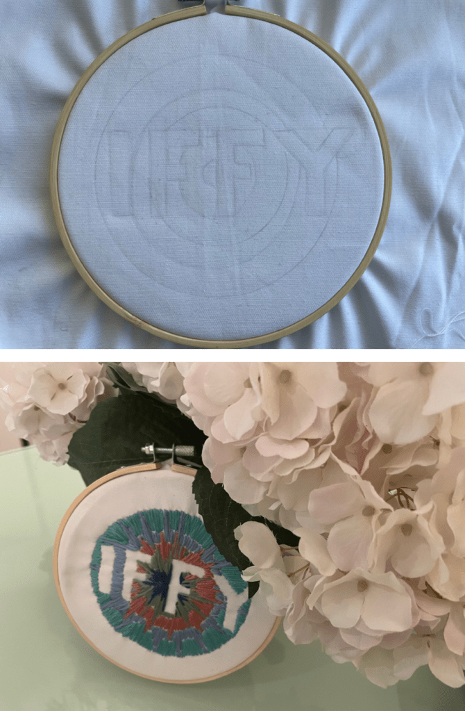 a long stitch that says IFFY