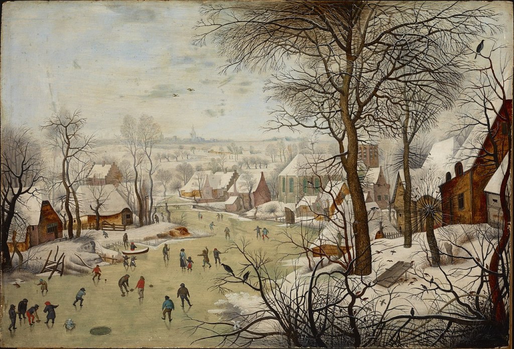 Pieter Brueghel the Younger's painting "Winter Landscape with Bird-trap" 