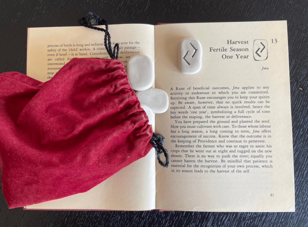 a picture of runes with the JERA sign that is made of two capital Ls facing each other